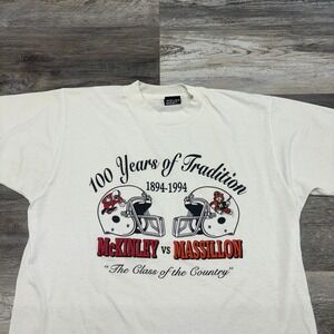 Vintage‎ 90s 1994 Massillon Vs Mckinley Ohio High School Football Mens L T-Shirt